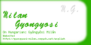 milan gyongyosi business card